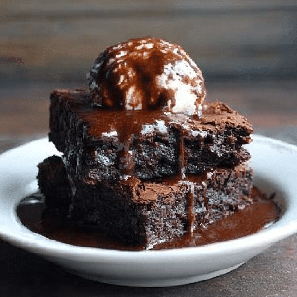 Brownie With Hot Fudge